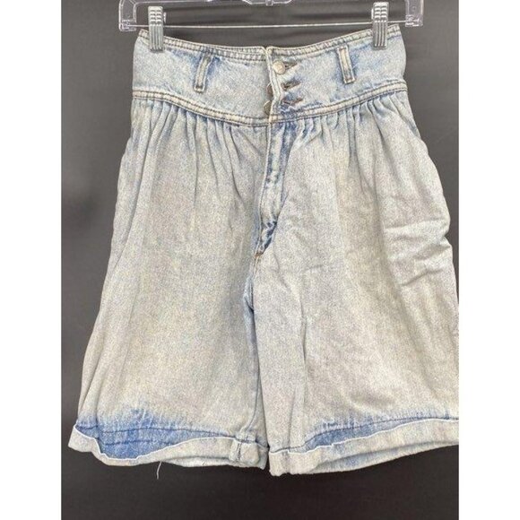 Vintage 80s Jordache Pleated High Waist Denim Shorts Made in USA Women’s - Picture 1 of 3